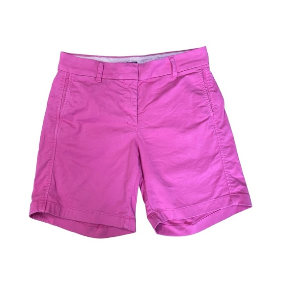 J.Crew Pink 7” Womens Chino Shorts - Stretch, Cotton, Classic - Size 4 - Picture 2 of 12
